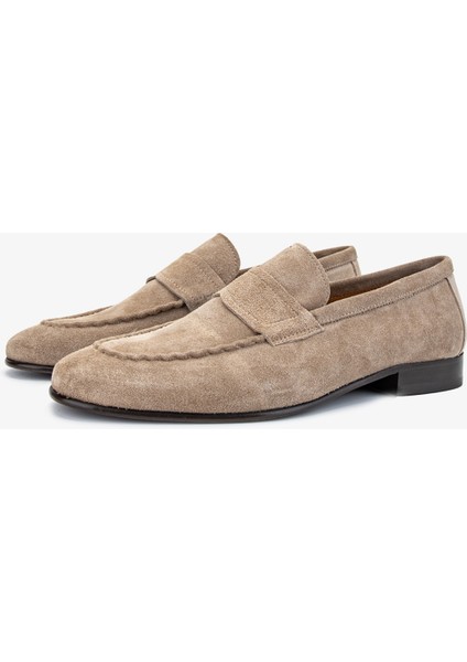 Thonas Erkek Bej Süet Deri Loafer Ayakkabı 537 3 Erk Ayk Y24 fırsatları