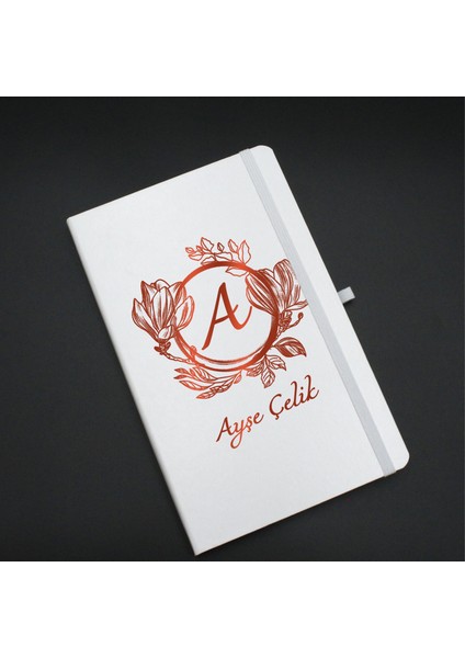 As Gift Kişiye Özel Beyaz Defter & Beyaz Kupa & Beyaz Tükenmez Kalem & Fular & Hediye Seti