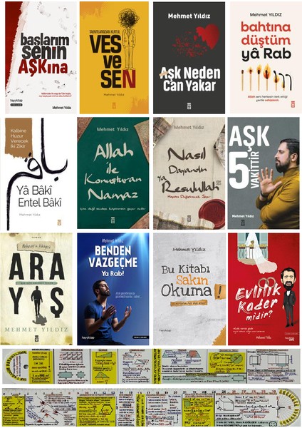 Aşk Neden Can Yakar - Bahtına Düştüm Ya Rab - Benden Vazgeçme Ya Rab - Mehmet Yıldız 12'li Set + Matematik Öğreten Cetvel