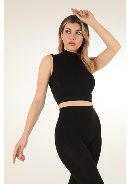 Turtleneck Sports Kısa Üst