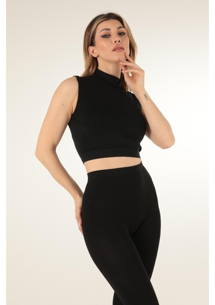 Turtleneck Sports Kısa Üst