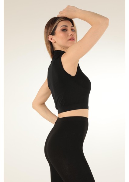 Turtleneck Sports Kısa Üst