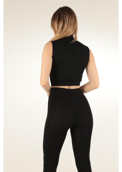 Turtleneck Sports Kısa Üst