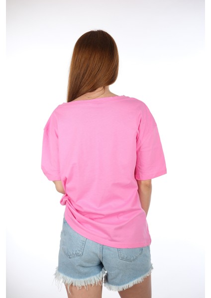 Pembe Papatyalı T-Shirt