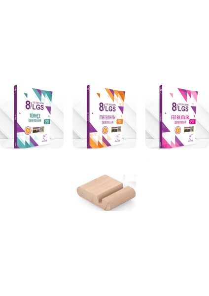 Karekök Yayınları 8. Sınıf LGS Türkçe Denemeleri - Matematik Denemeleri - Fen Bilimleri Denemeleri 3'lü Set + Telefon Tutucu