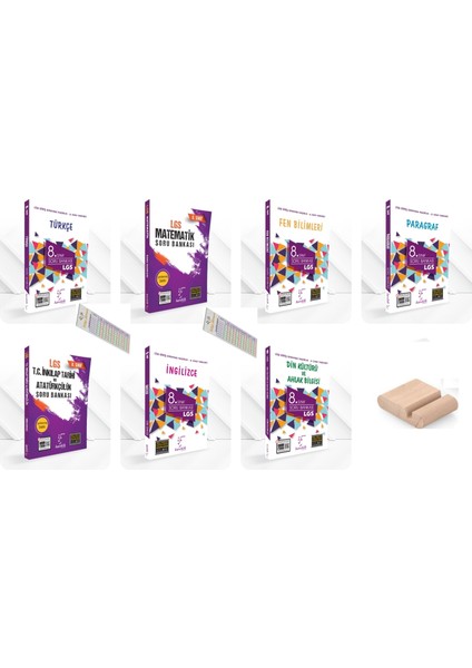 Karekök 8.sınıf Lgs Türkçe+Matematik+Fen+Paragraf+Inkılap+Ingilizce+Din Soru Bankası+Telefon Tutucu!