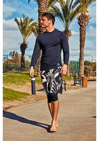 Lacivert Taqva Erkek Yüzme Tişört T2402 modelleri