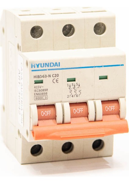 Hyundaı HİBD63-E 3X32A 3ka W Otomat Sigorta