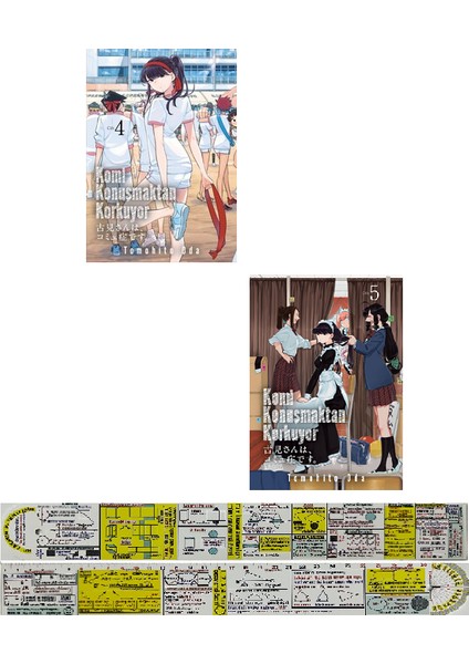 Komi Konuşmaktan Korkuyor 4-5. Ciltler Manga Seti + Matematik Öğreten Cetvel