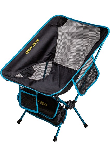 Kamp Sandalyesi Katlanır 3 Cepli Portatif Çantalı 150 kg Taşıma Kapasitesi