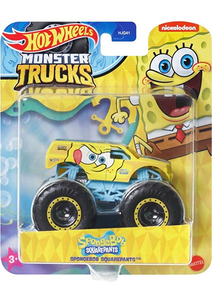 Monster Trucks Gösteri Dünyası Temalı 1:64 Arabalar Sponge Bob HWN76