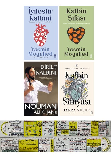 Iyileştir Kalbini+Kalbin Şifası+Dirilt Kalbini+Kalbin Simyası 4 Kitap Set + Matematik Öğreten Cetvel