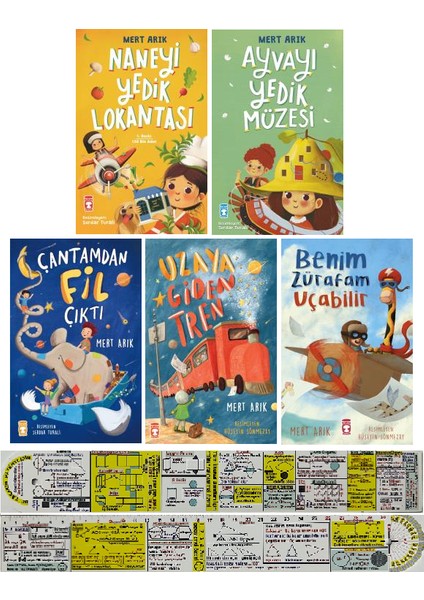 Mert Arık 2. ve 3. Sınıf Kitapları 5'li Set / Naneyi Yedik Lokantası + Ayvayı Yedik Müzesi + Zürafam