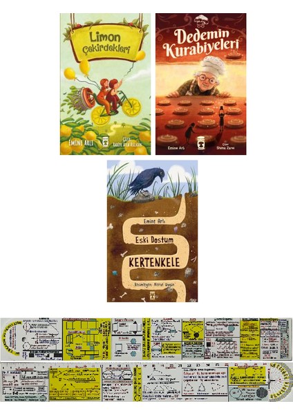 Emine Arlı 3 Kitap Set / Limon Çekirdekleri + Dedemin Kurabiyeleri + Eski Dostum Kertenkele + Cetvel