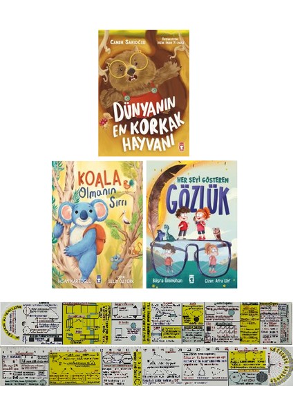1. Sınıf Kitapları 3'lü Set /dünyanın En Korkak Hayvanı+Koala Olmanın Sırrı+Her Şeyi Gösteren Gözlük