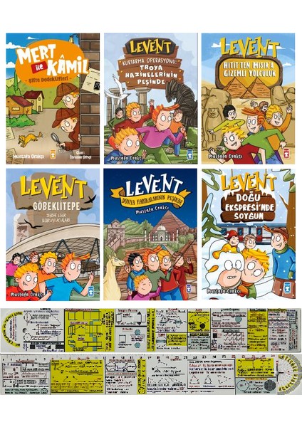 Mert ile Kamil + Levent Tekli Kitaplar Serisi 6'lı Set + Matematik Öğreten Cetvel