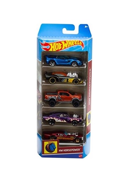 Hot Wheels Beşli Araba Seti Hw Horse Power HFV94