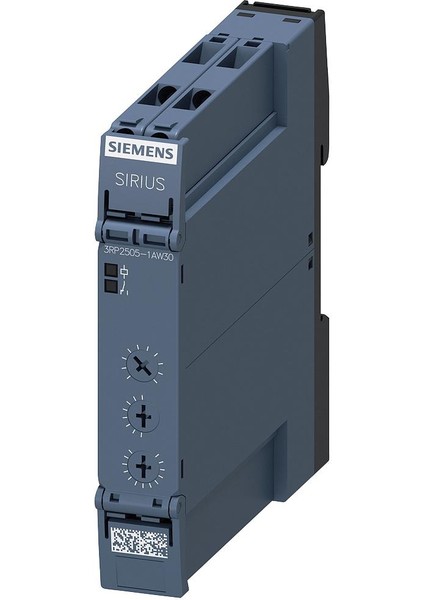 3RP2505-1AW30 Zaman Röleleri 13 Fonksiyonlu 17.5mm 1co Kontak 0.05S..100H 12..240VAC/DC