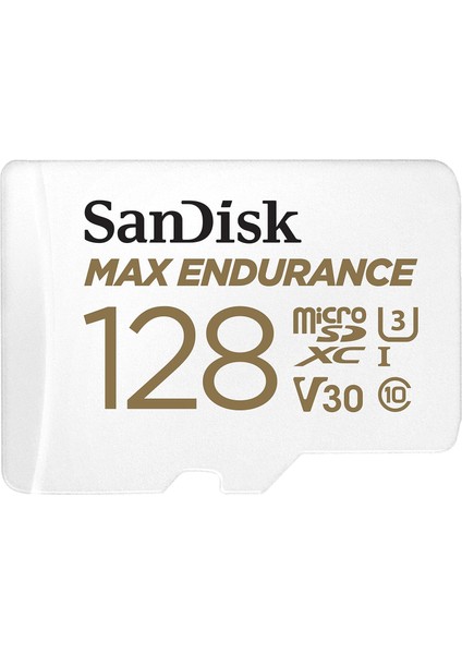 Ev Güvenlik Kameraları ve Araç Kameraları Için Maksimum Dayanıklılık Microsdhc 128GB Sd Adaptör, 60.000 Saate Kadar, Full Hd / 4K Videolar, 100/40 Mb/sn'ye Kadar Okuma/yazma Hızları