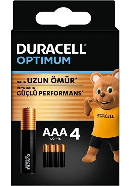 Optimum 4’lü Aaa Ince Kalem Pil
