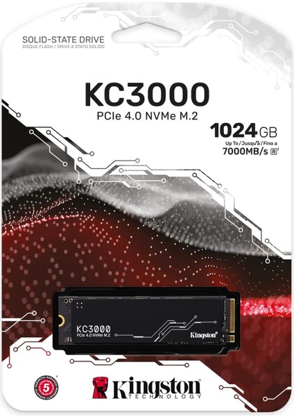 KC3000 Pcıe 4.0 Nvme M.2 SSD - Masaüstü ve Dizüstü Bilgisayarlar Için Yüksek Performanslı Bellek -SKC3000S/1024G Siyah 1024GB modelleri