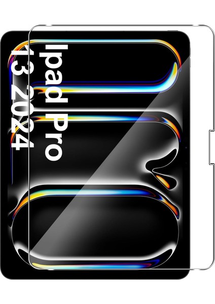 Apple iPad Pro 13 Inç M4 Çip 2024 Uyumlu Nano Kırılmaz Esnek Ekran Koruyucu Tablet Camı Tam Kaplar(Apple iPad Pro 7.nesil)
