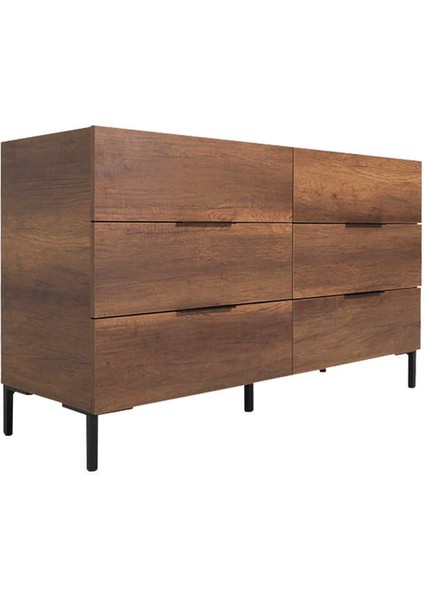 Oryana 6 Çekmeceli Şifonyer-Koyu Ceviz 140X81X44 cm modelleri