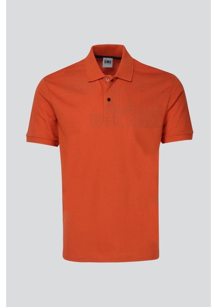 Polo Yaka %100 Pamuk Önü Baskılı Erkek T-shirt modelleri