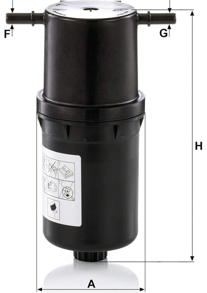 Vw Crafter E5 2.0 Tdı Yakıt Filtresi Mann Filter 2012-2016