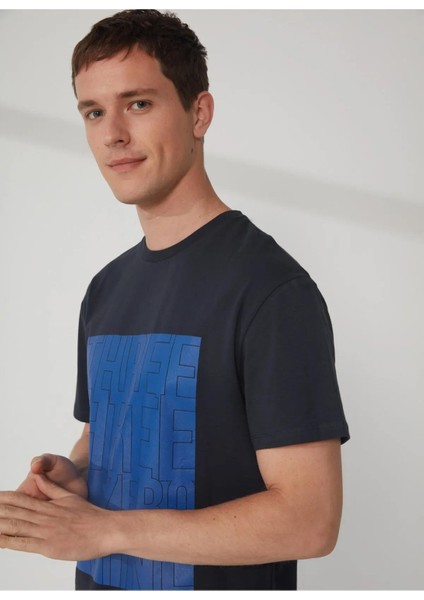 Bisiklet Yaka Baskılı Erkek T-shirt fiyatları
