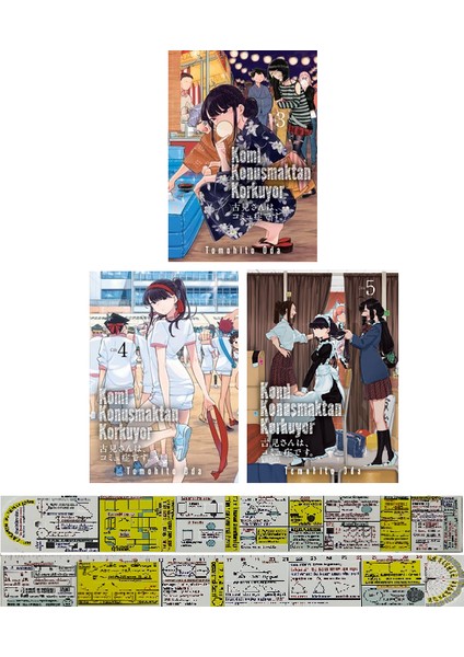 Komi Konuşmaktan Korkuyor 3-4-5. Ciltler Manga Seti + Matematik Öğreten Cetvel