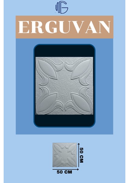 50X 50 Stropiyer Tavan Kaplama Gkpç Erguvan (8 Adet)
