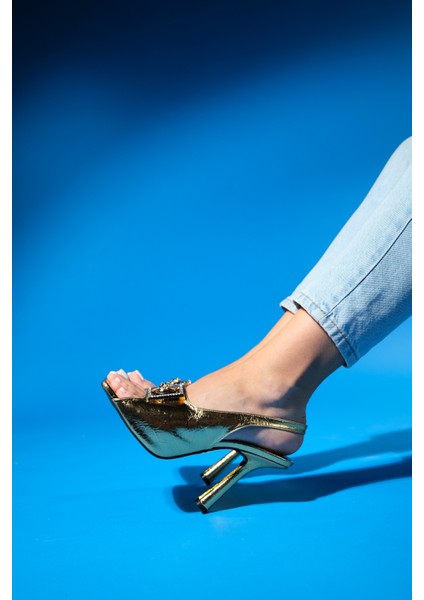 Olney Altın Kadın Topuklu Ayakkabı modelleri