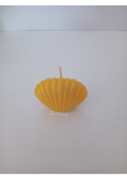 Sarı Mini Istiridye Deniz Kabuğu Kokulu Mum Dekoratif 1 Adet