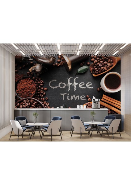 Coffee Time Duvar Kağıdı Kahve Dükkanı Duvar Resmi Restoran Duvar Posteri
