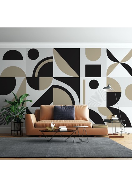 Geometrik Duvar Kağıdı Soyut Renkli Duvar Resmi Oturma Odası Duvar Posteri