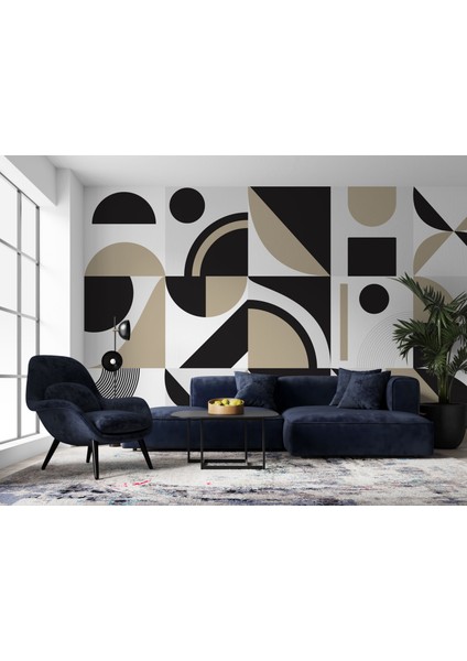 Geometrik Duvar Kağıdı Soyut Renkli Duvar Resmi Oturma Odası Duvar Posteri