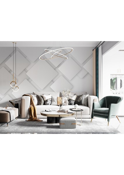3 Boyut Görünümlü Duvar Kağıdı Modern Duvar Resmi Oturma Odası Duvar Posteri