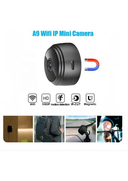 Mini Güvenlik Kamerası, 1080P Hd Wifi Kablosuz Ev Güvenlik Kamerası, Gece Görüşü