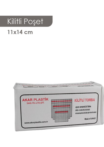 Akar Plastik Akatplastik  11X14KİLİTLİ Poşet (1000 Adet)