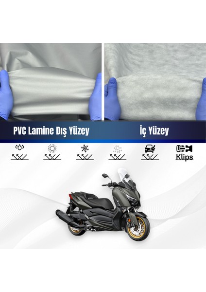 Ultra Shop Yamaha X-Max 400 Tech Max Su Geçirmez Motosiklet Brandası 4 Mevisme Uygun Motor Branda