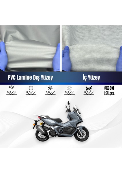 Ultra Shop Yukı Xway 125 Su Geçirmez Motosiklet Brandası 4 Mevisme Uygun Motor Branda