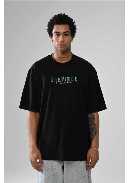Unisex Oversize One Piece T-Shirt Siyah modelleri