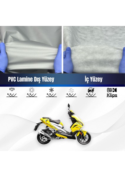 Ultra Shop Yukı Imola 125 Su Geçirmez Motosiklet Brandası 4 Mevisme Uygun Motor Branda