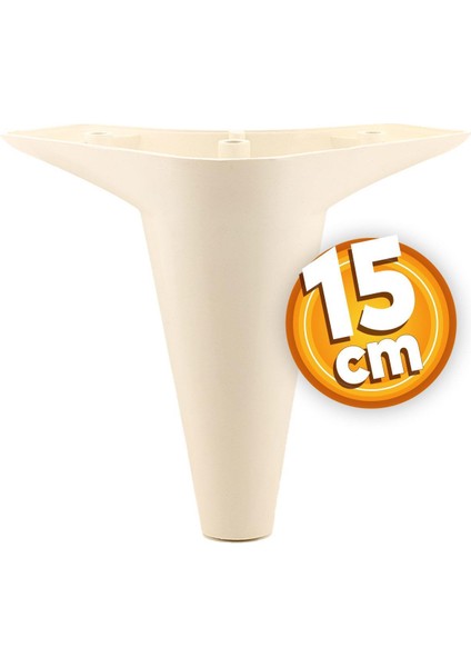 20'li Set Aspen Lüks Mobilya Kanepe Koltuk Tv Ünitesi Yükseltici Destek Ayağı Ayakları 15 cm Krem