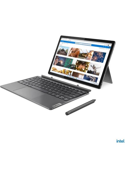 Ideapad Düet 12.4inç Dokunmatik Dolby Vision® 2,5K(2560 x 1600) Ekran 12.nesil Intel Core I5 1235U-8GB-256GB Ssd-1.2 Kg. + Türkçe Q Bluetooth Klavye + Dokunmatik Kalem + Windows 11 Home