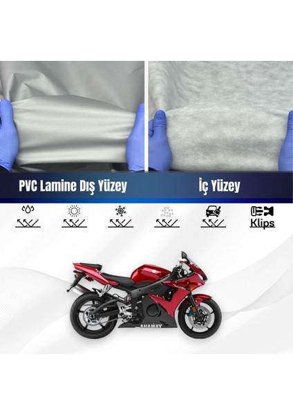 Ultra Shop Yamaha Yzf R6S Su Geçirmez Motosiklet Brandası 4 Mevisme Uygun Motor Branda