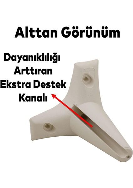 20'li Set Aspen Lüks Mobilya Kanepe Koltuk Tv Ünitesi Yükseltici Destek Ayağı Ayakları 12 cm Krem