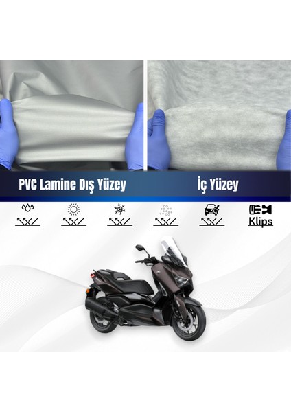 Ultra Shop Yamaha X-Max 250 Tech Max Su Geçirmez Motosiklet Brandası 4 Mevisme Uygun Motor Branda