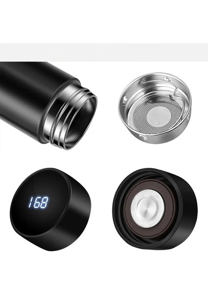 Kişiye Özel Isim Yazılabilir Hediyelik Kapağı Dereceli Isimli 500 ml Termos Bardak